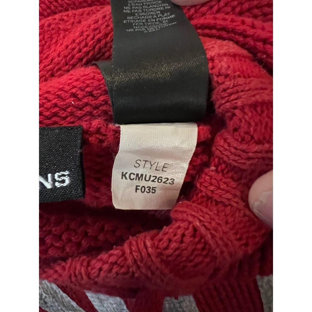 DKNY jeans red pullover hoodie Small long sleeve pouch pocket - Picture 10 of 10